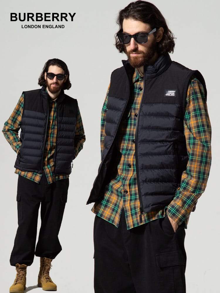 BURBERRY (バーバリー) ロゴアップリケ ライトウェイト フルジップ ダウン ベスト BB8034317 ブランド