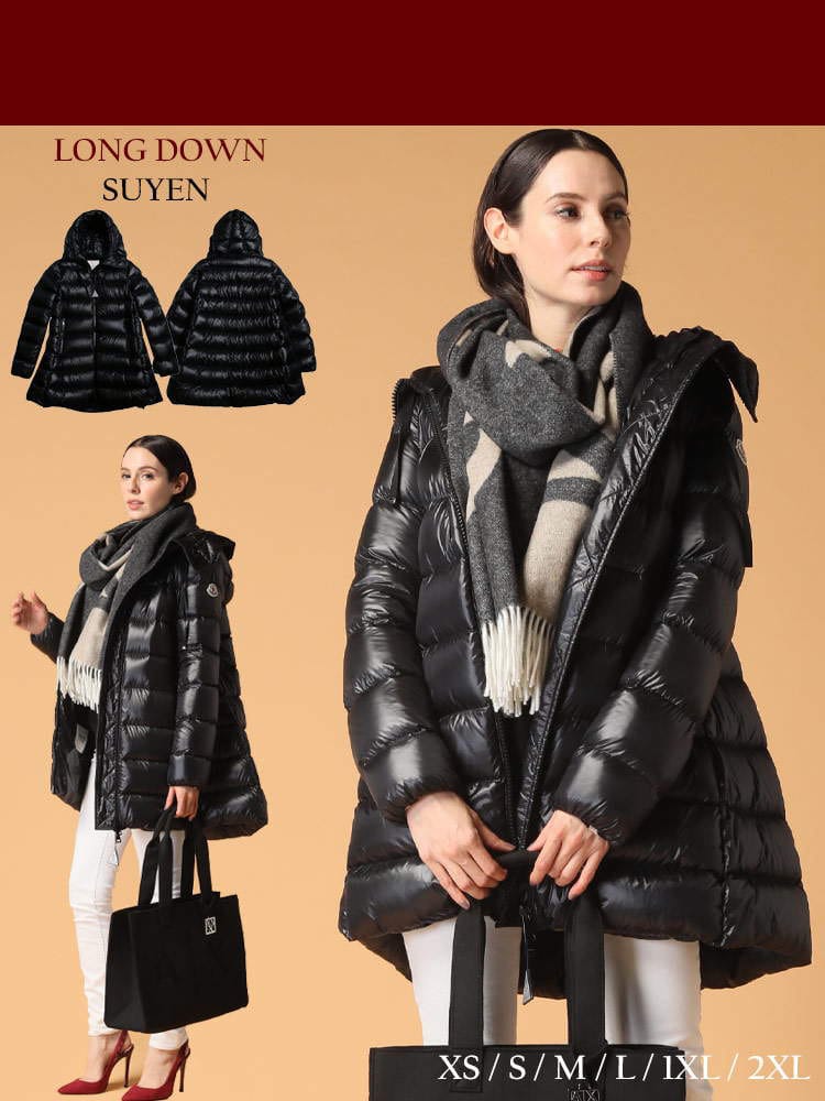 MONCLER (モンクレール) フード フルジップ ロング ダウンジャケット Suyen MCLSUYEN1 レディース
