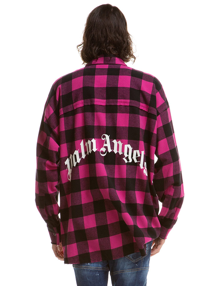 Palm Angels (パームエンジェルス) チェック プリント 長袖 ネルシャツ FLANNEL CURVED LO【サカゼン公式通販】