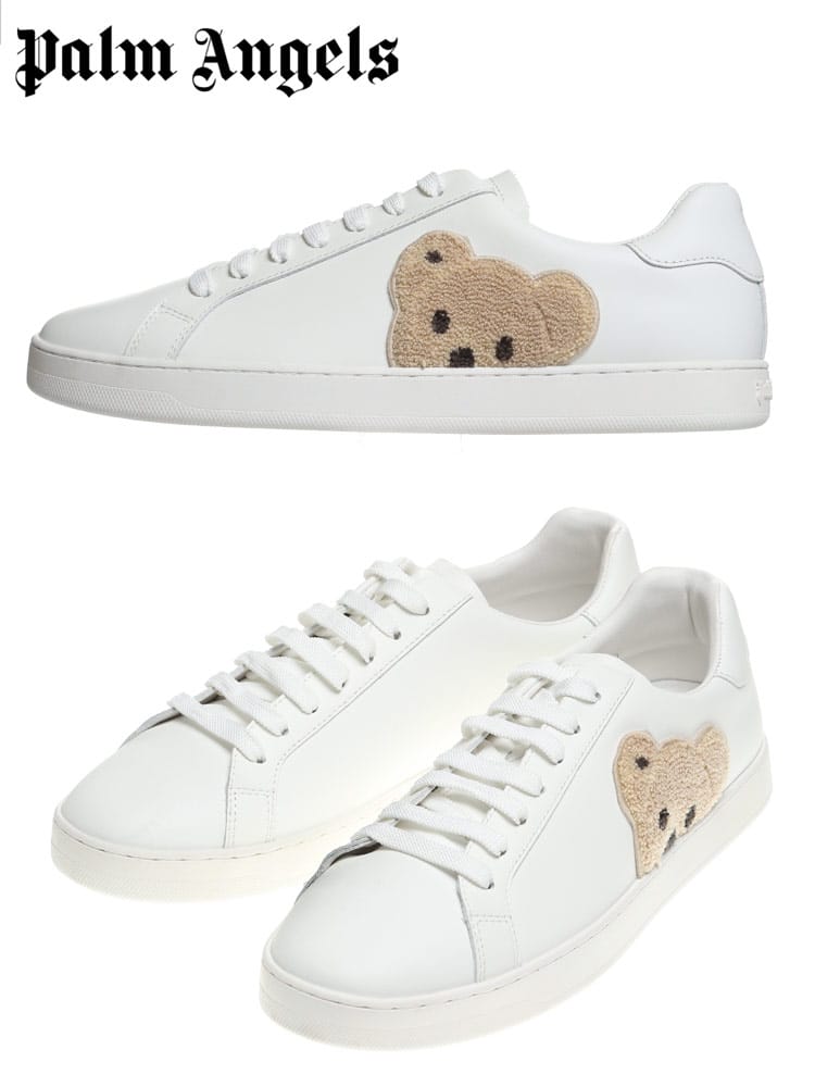 Palm Angels (パームエンジェルス) レザー ローカットスニーカー TEDDY BEAR PAIA58F21LEA001