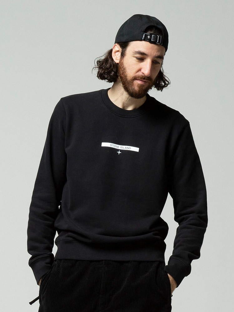 STONE ISLAND ストーンアイランド ロゴ クルーネック トレーナー ブランド メンズ トップス トレーナー スウェット SI751563085