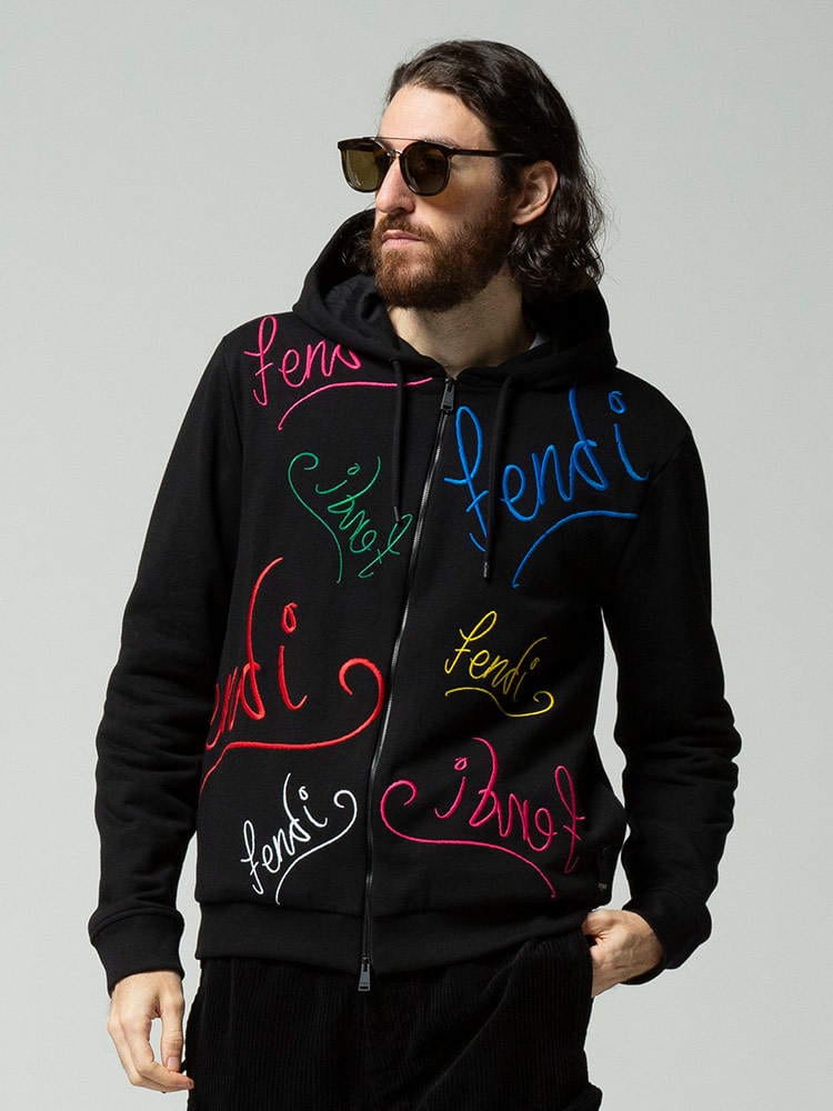 FENDI フェンディ 刺繍 スウェット パーカー ブランド メンズ トップス パーカー フード FDFY0984AH0W