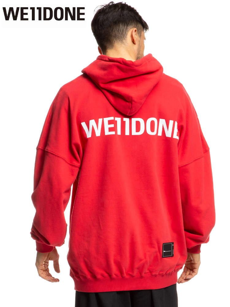 WE11DONE ウェルダン バックロゴ プルオーバー スウェット パーカーブランド メンズ トップス パーカー フード WDSS519115U
