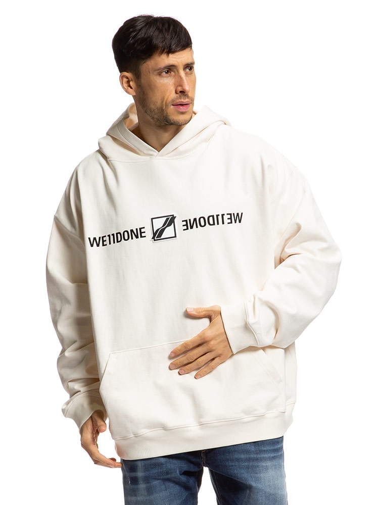 WE11DONE ウェルダン ミラーロゴ プルオーバー スウェット パーカーブランド メンズ トップス パーカー フード WDTH321564U