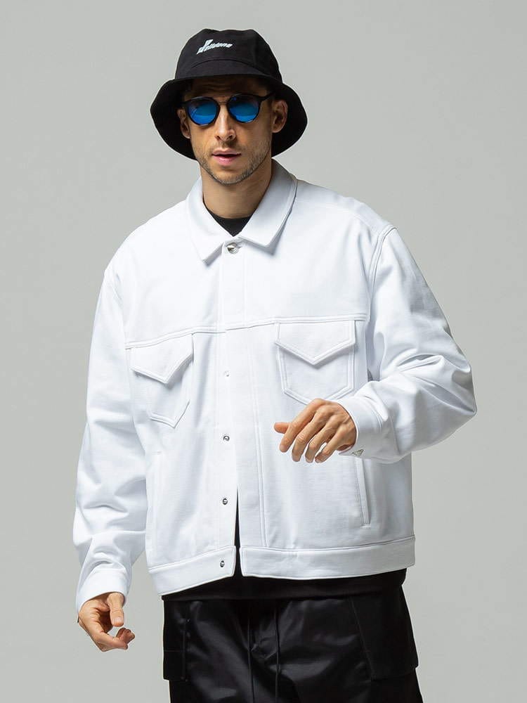 WE11DONE ウェルダン バックロゴスタッズ スウェット ジャケット LOGO STUDブランド メンズ アウター ジャケット ブルゾン WDTS321588U