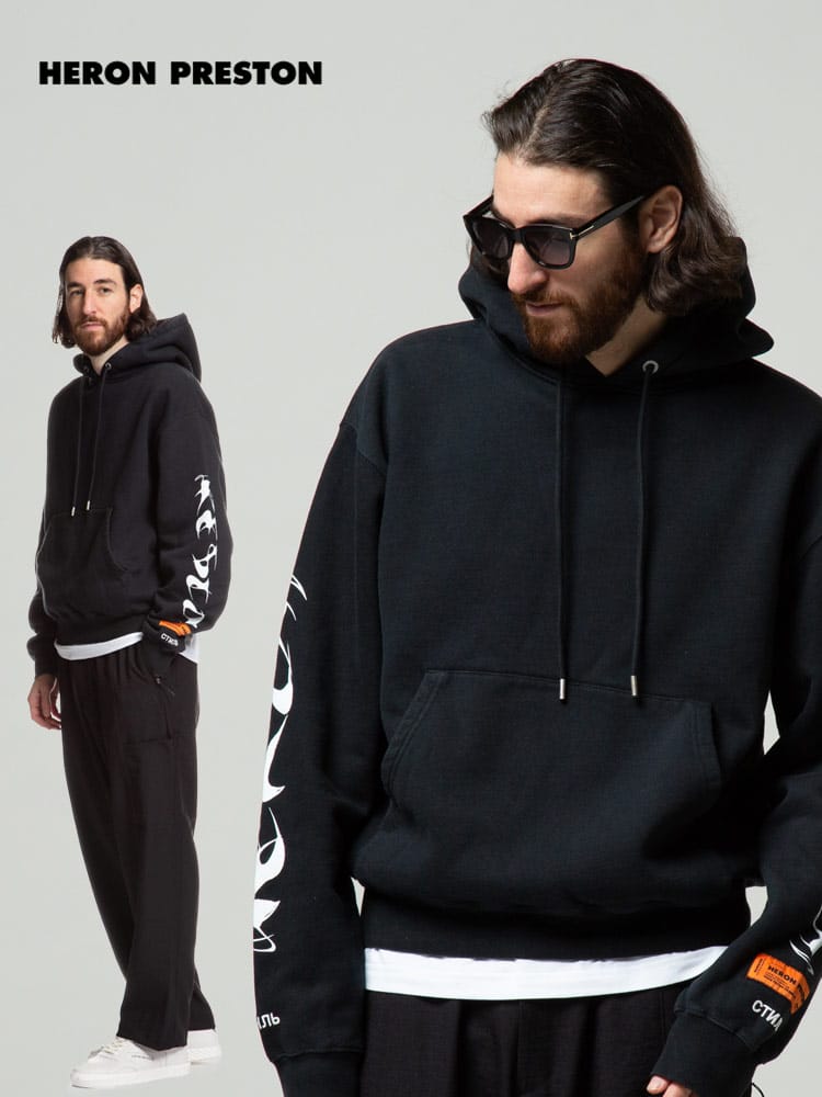 HERON PRESTON (ヘロンプレストン) 裏起毛 プルオーバー パーカー HP BRUSH HPBB17F21JER004 ブランド メンズ スウェット