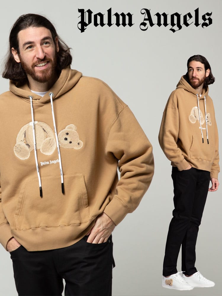 Palm Angels (パームエンジェルス) ベアサガラ刺繍 プルオーバー パーカー PABB58F21FLE007 メンズ スウェット