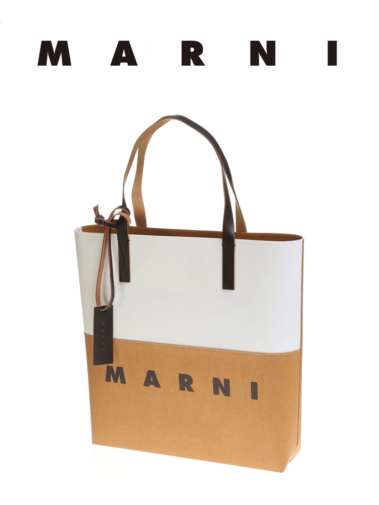 MARNI (マルニ)  レディース バッグ ロゴ バイカラー トートバッグ ユニセックス MALSHMPQ10A09 ブランド