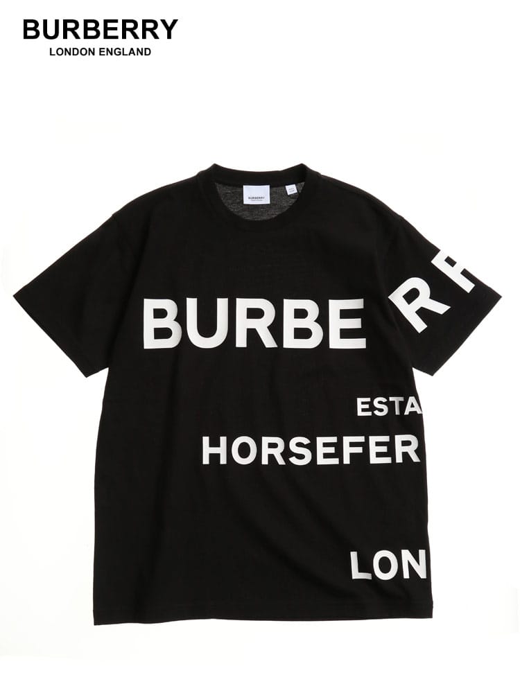 BURBERRY (バーバリー) ホースフェリープリント コットン オーバーサイズ 半袖 Tシャツ BBL8040764 レディース ブランド