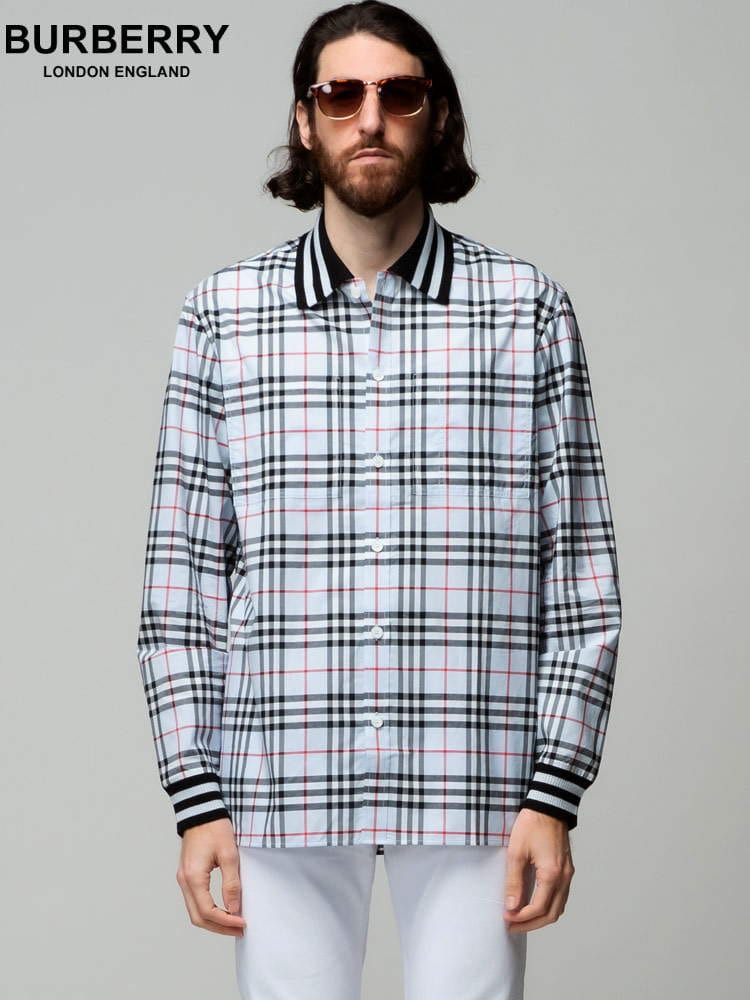 BURBERRY (バーバリー) ヴィンテージチェック コットン ポケット 長袖 