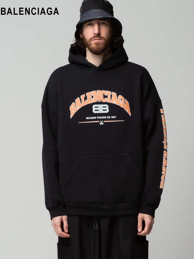 BALENCIAGA (バレンシアガ) 裏起毛 プリント プルオーバー パーカー Wide Fit BC674986TLVJ2 ブランド メンズ スウェット