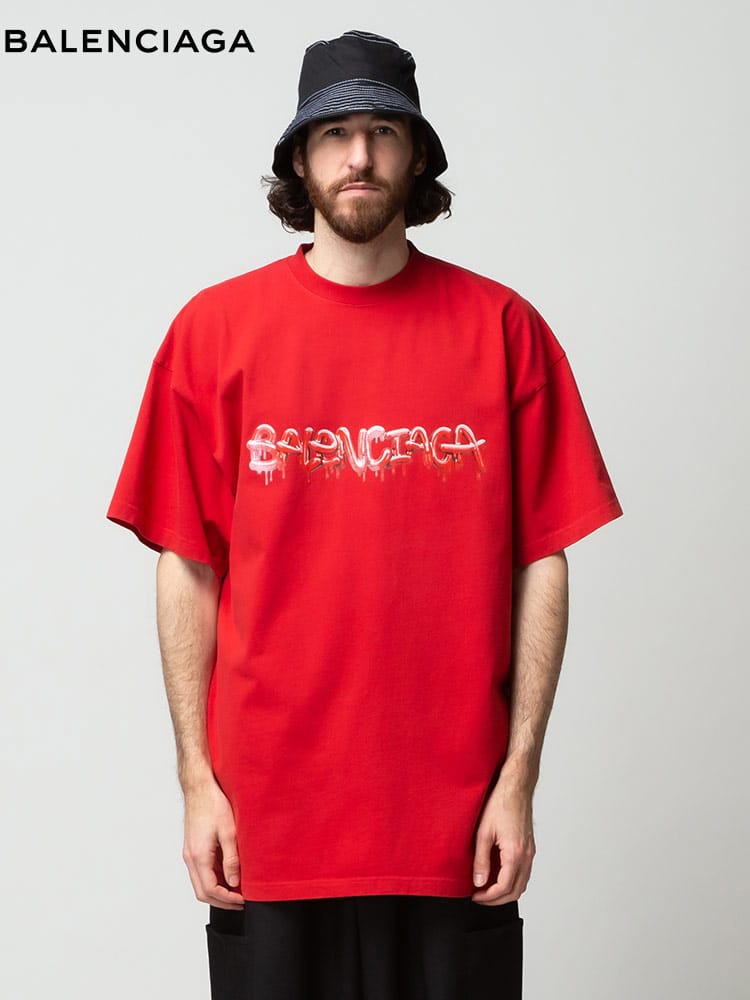 BALENCIAGA (バレンシアガ) スライムロゴ オーバーサイズ クルーネック 半袖 Tシャツ BC676589TLVF1 ブランド