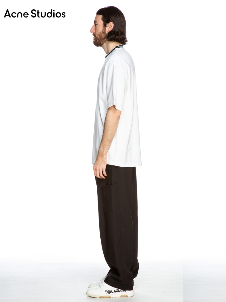 Acne Studios (アクネストゥディオズ) ロゴリブ クルーネック 半袖 Tシャツ ACBL0221【サカゼン公式通販】