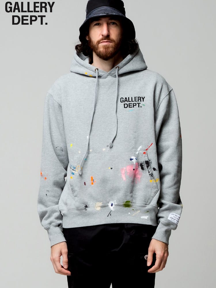 GALLERY DEPT. (ギャラリーデプト) 裏起毛 ペイント プルオーバー パーカー GDEN2120P ブランド メンズ スウェット