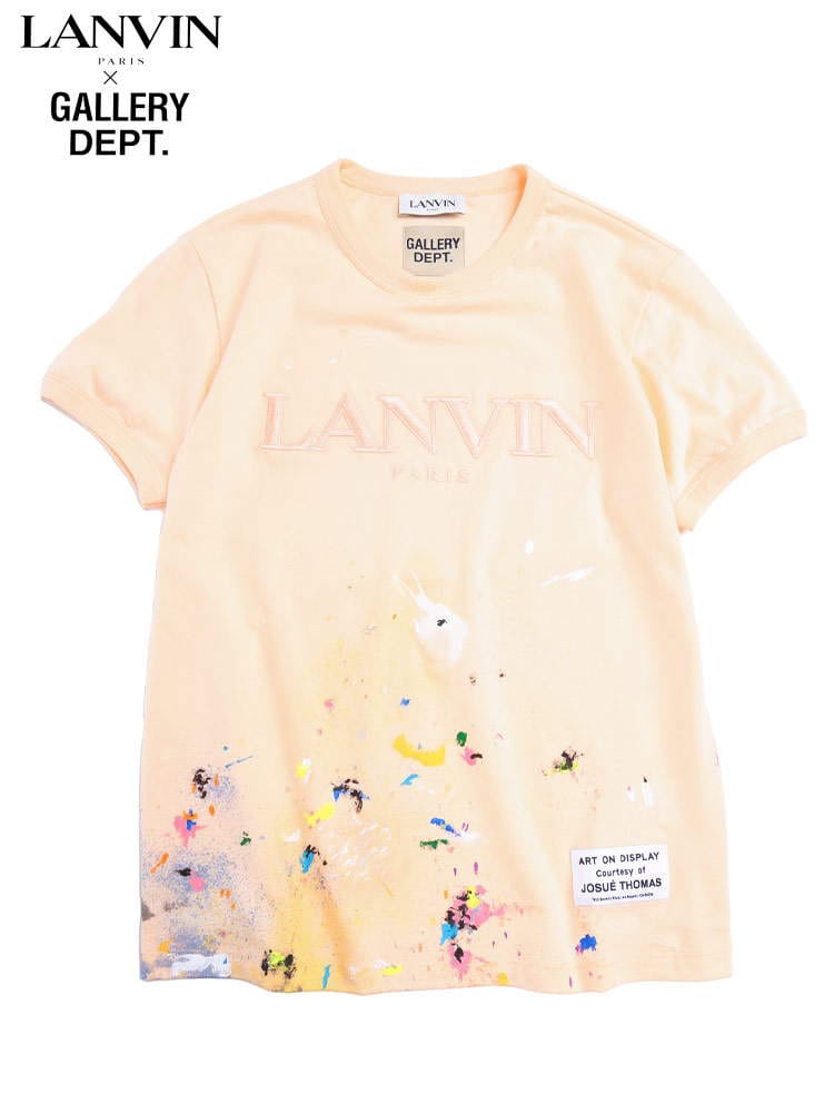 Lanvin x GALLERY DEPT. (ランバン x ギャラリーデプト) ペイント 刺繍 クルーネック 半袖 Tシャツ LNTSG007J007P22 ブランド