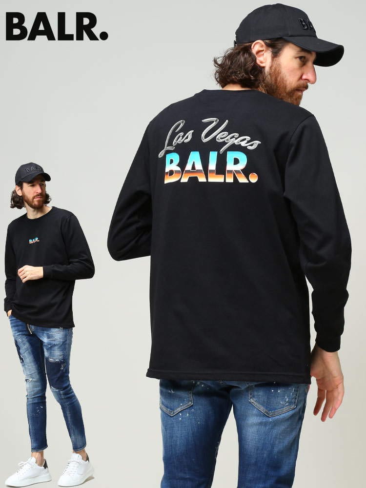 BALR. (ボーラー) バックプリント クルーネック 長袖 Tシャツ BAB11111022 ブランド
