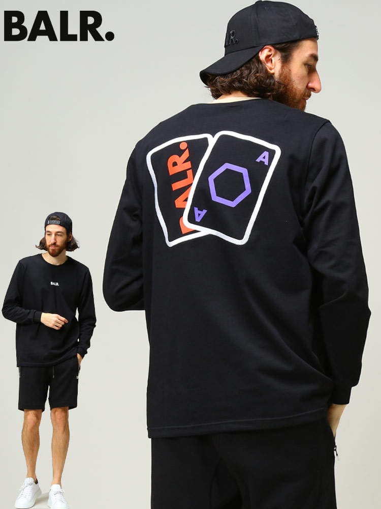 BALR. (ボーラー) バックプリント クルーネック 長袖 Tシャツ BAB11111023