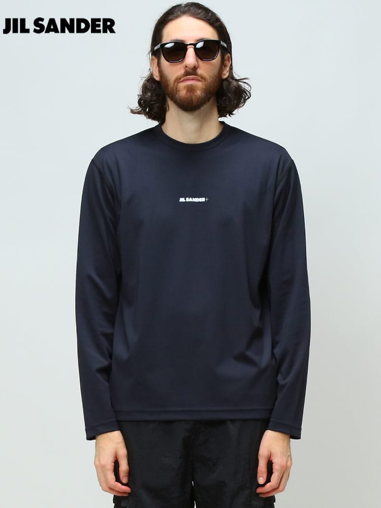 JILSANDER ジルサンダー ブランド メンズ Ｔシャツ 長袖 ミニ ロゴ クルーネック ロンＴ ラッシュガード 大きいサイズ JL783505458208