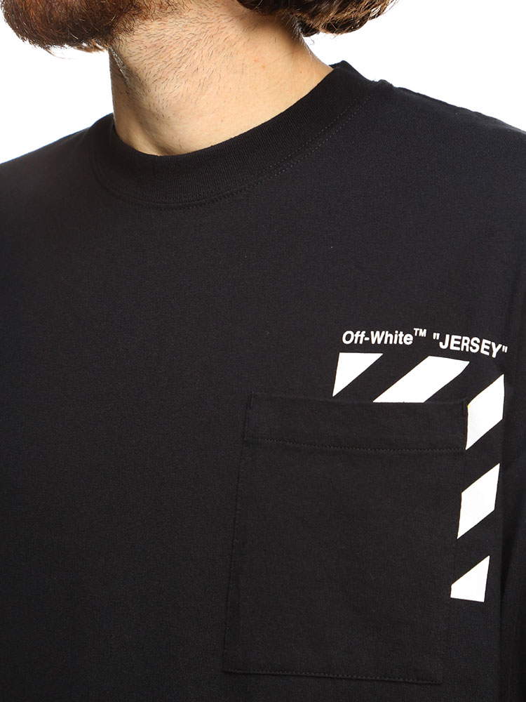 オフホワイト メンズ Tシャツ 長袖 OFF-WHITE ブランド トップス ロンT ポケT ポケット クルーネック ミ【サカゼン公式通販】