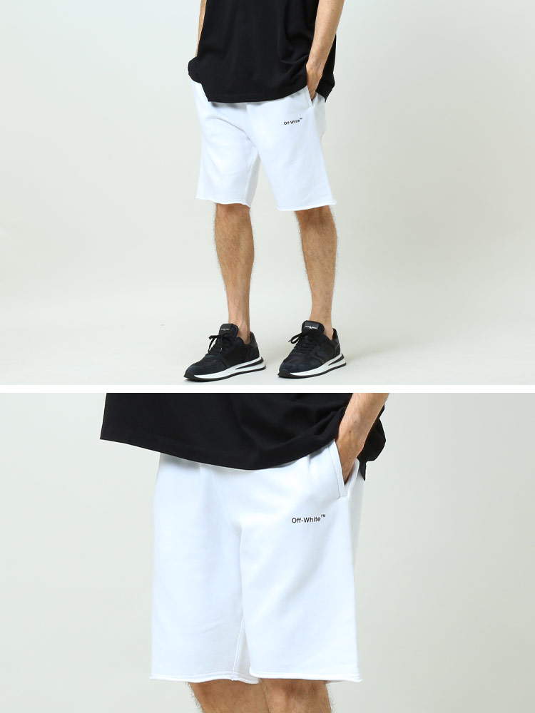 オフホワイト メンズ パンツ OFF-WHITE ブランド ハーフパンツ ショートパンツ ボトムス スウェットパンツ シ【サカゼン公式通販】