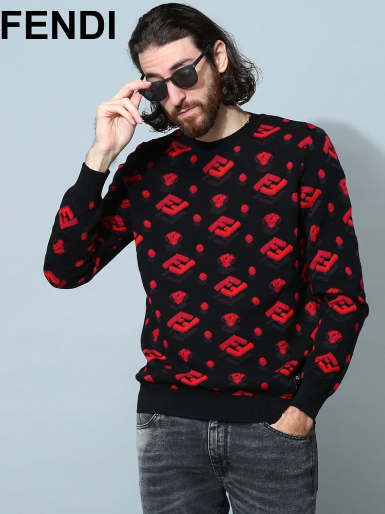 FENDI (フェンディ) 立体FF クルーネック ニット FDFZY490ALJW ブランド