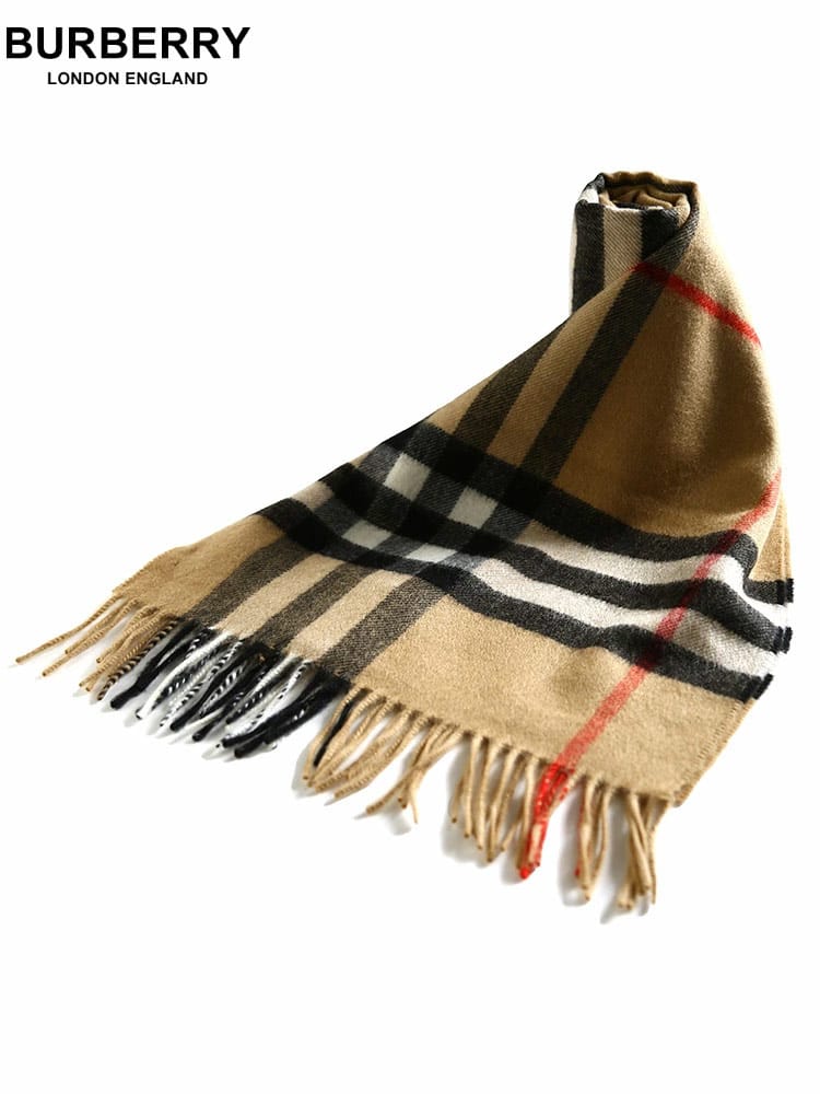 BURBERRY (バーバリー) カシミヤ100％ クラシックチェック スカーフ BBL8056850