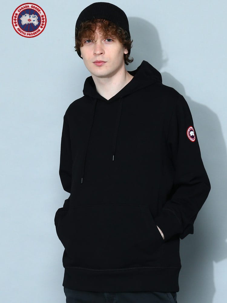 カナダグース メンズ メンズ パーカー CANADA GOOSE ブランド フーディー トップス 長袖 スウェット ワッペン HURON HOODY CG7403M