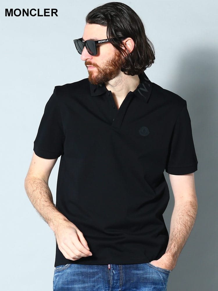 MONCLER (モンクレール) 衿ロゴ 半袖 ポロシャツ MC8A0000484673