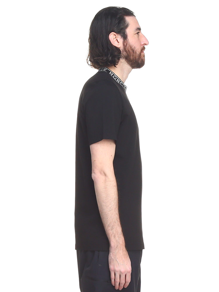 MONCLER (モンクレール) 襟ロゴ クルーネック 半袖 Tシャツ メンズ 