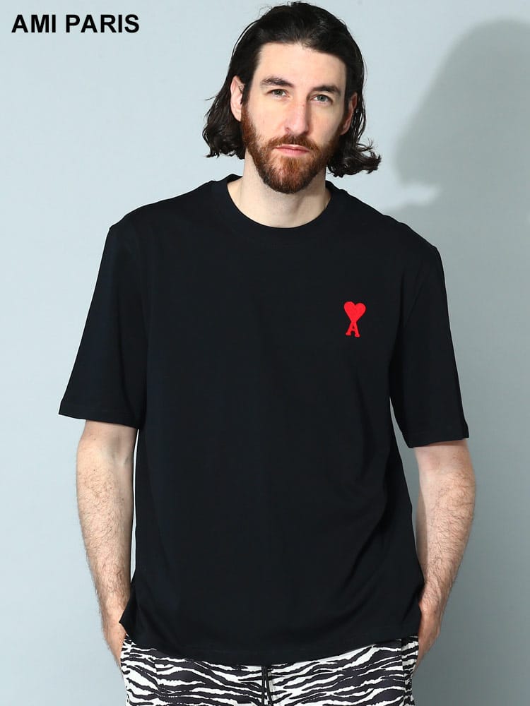 AMI PARIS (アミパリス) ワンポイント クルーネック 半袖 Tシャツ Ami Coeur AMUTS004726 メンズ ブランド