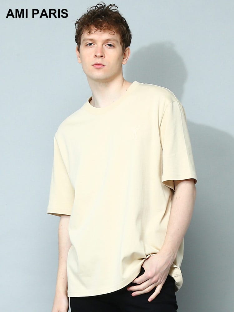 AMI PARIS (アミパリス) ワンポイント クルーネック 半袖 Tシャツ Ami Coeur AMUTS004726 ブランド メンズ