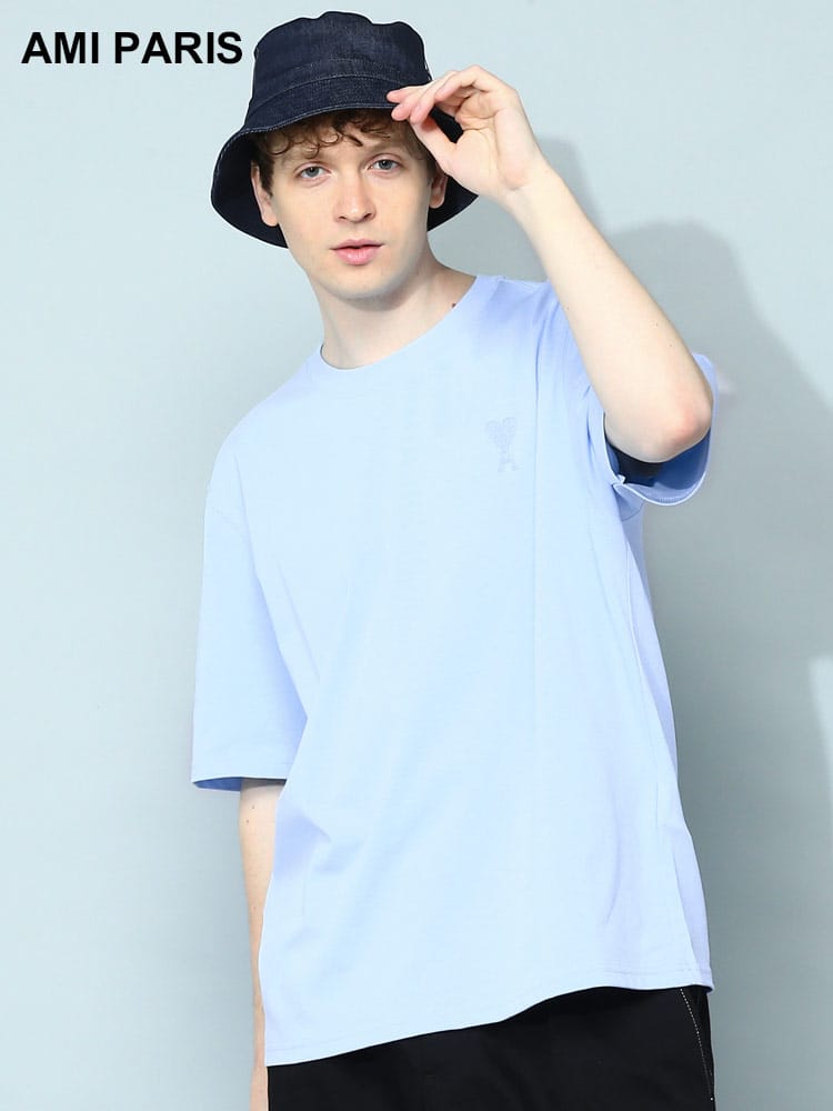 AMI PARIS (アミパリス) ワンポイント クルーネック 半袖 Tシャツ Ami Coeur AMUTS004726 ブランド メンズ