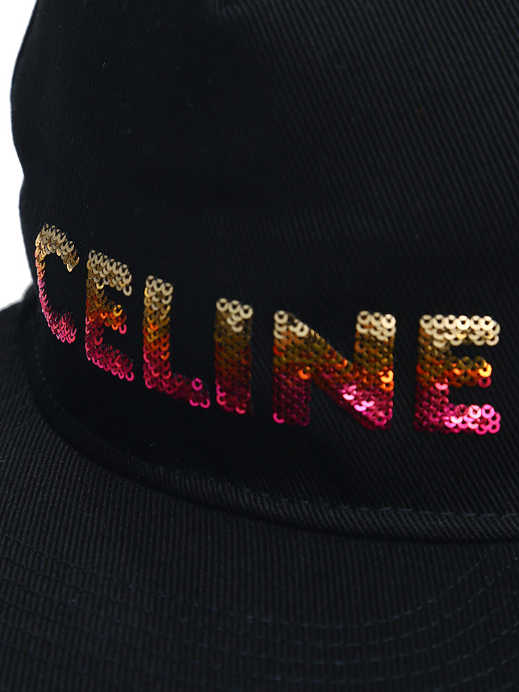 CELINE (セリーヌ) スパンコールロゴ キャップ メンズ ブランド ...