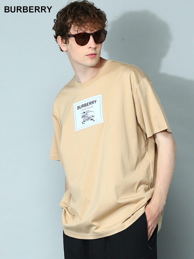 BURBERRY (バーバリー) プローサムラベル コットン オーバーサイズ 半袖 Tシャツ BB8068500 メンズ ブランド