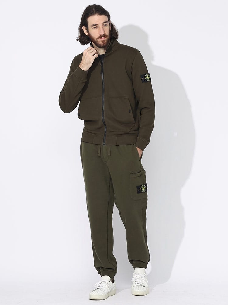 STONE ISLAND (ストーンアイランド) 袖ロゴ フルジップ トラック 
