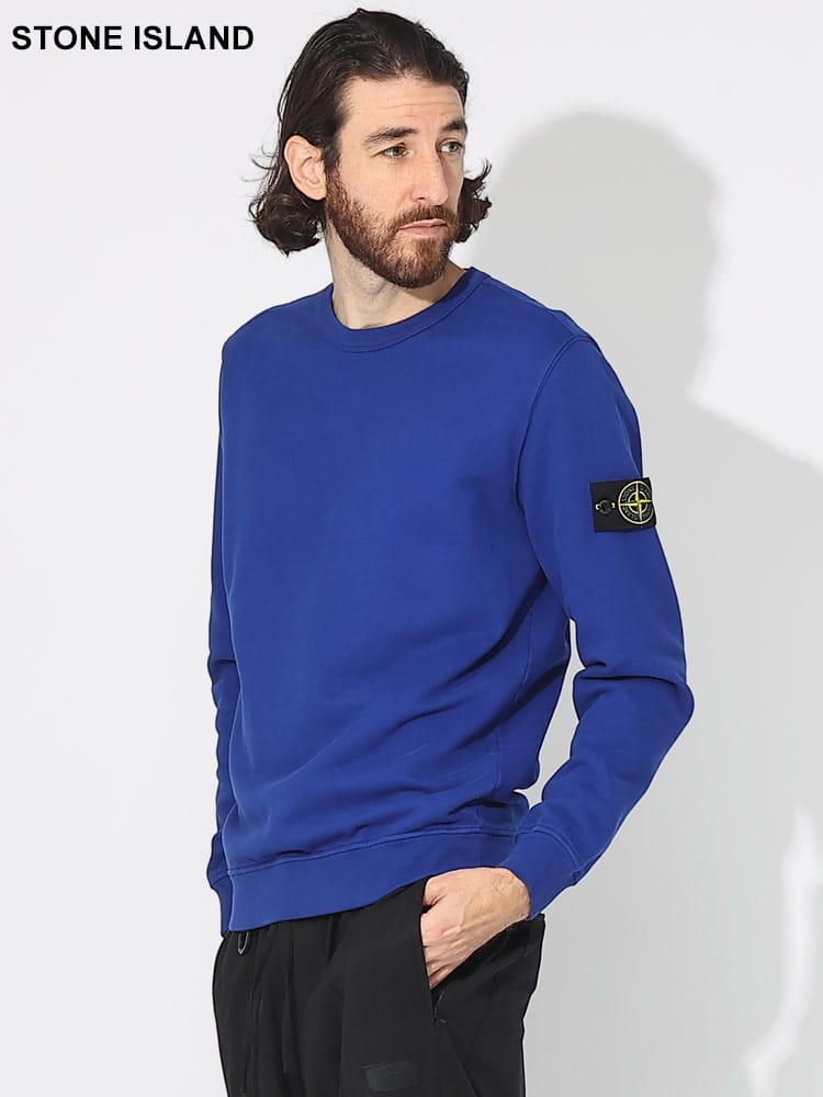 STONE ISLAND (ストーンアイランド) 袖ロゴ クルーネック トレーナー 