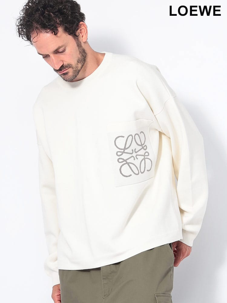 LOEWE (ロエベ) ポケット クルーネック ニット ANAGRAM POCKET LEH526Y14KDK メンズ