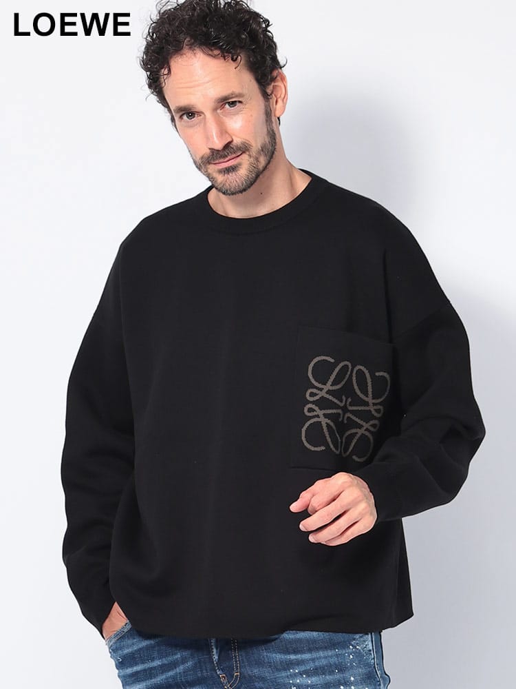 LOEWE (ロエベ) ポケット クルーネック ニット ANAGRAM POCKET LEH526Y14KDK メンズ