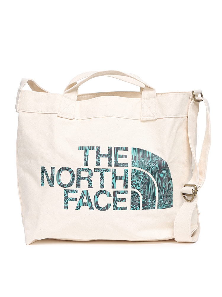 THE NORTH FACE (ザ ノースフェイス) 2WAY ロゴプリント トートバッグ Adjustable Cotton TOTE ハンドバッグ・財布 新品 グリーン メンズ 綿100% 無地 - シーン