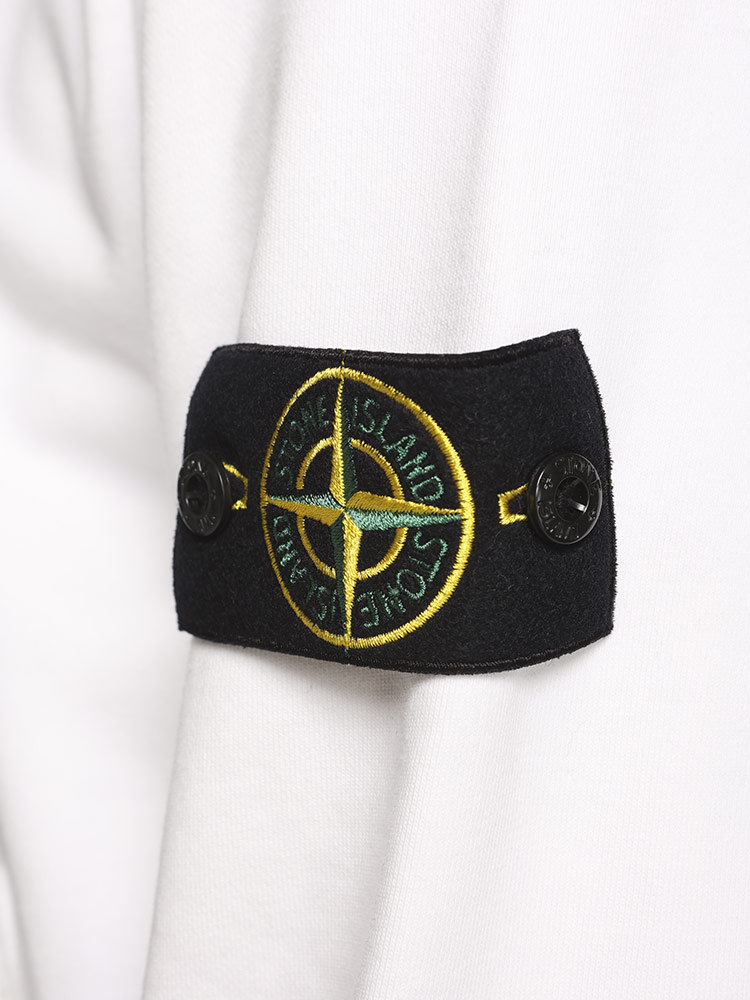 STONE ISLAND (ストーンアイランド) 裏毛 袖ロゴパッチ 無地 ポケット ...