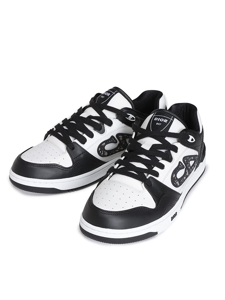 DIOR (ディオール) スムースカーフスキン ロゴ B57 ロートップ スニーカー CD3SN318ZXU メンズ