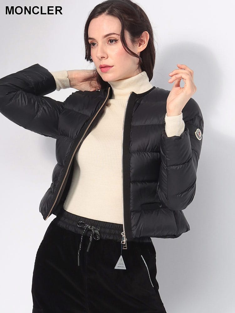 MONCLER (モンクレール) ノーカラー ショート ダウンジャケット Laurine MCLLAURINE4 レディース