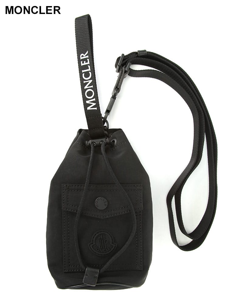 MONCLER (モンクレール) ロゴ ボディストラップ付 ミニポーチ 