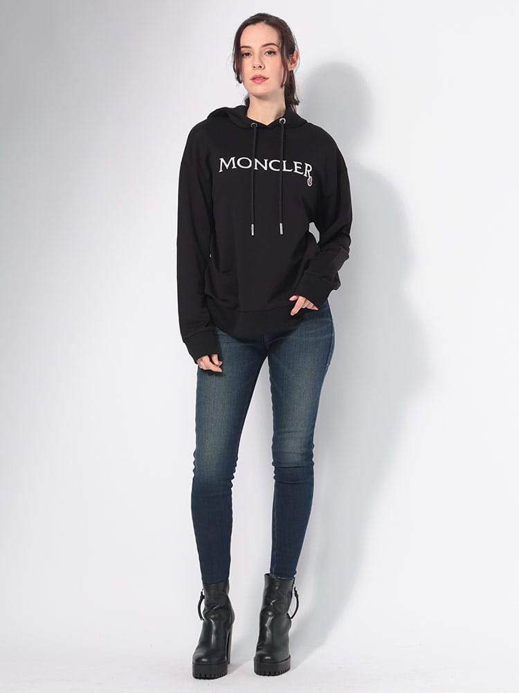 MONCLER (モンクレール) ロゴ刺繍 ワッペン コットンフリース ジャージ 