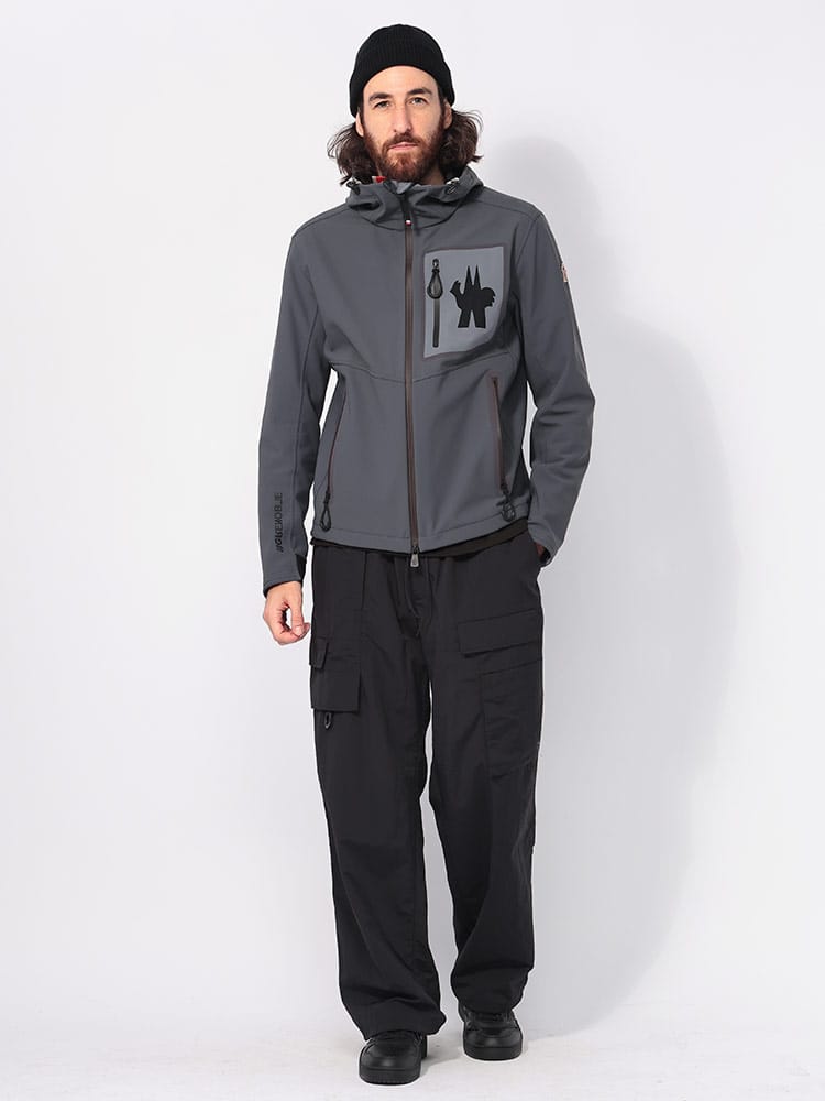 MONCLER (モンクレール) BIGロゴ 裏起毛 フルジップ パーカー 
