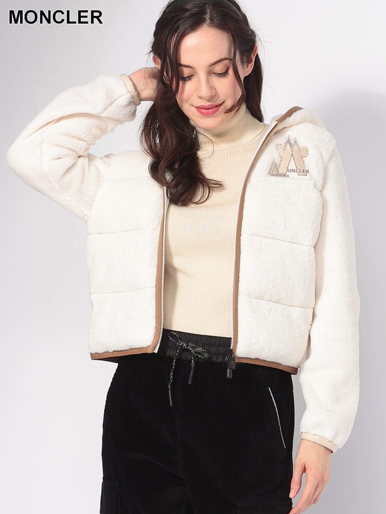 MONCLER (モンクレール) ストレッチベルベット コンビダウン パーカー MCGNL8G00009899 レディース