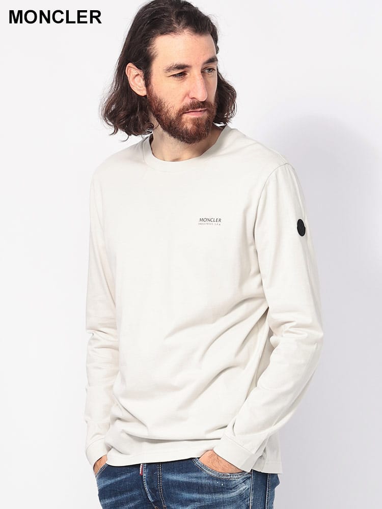 MONCLER (モンクレール) バックロゴ クルーネック 長袖 Tシャツ MC8D0000589A17 メンズ