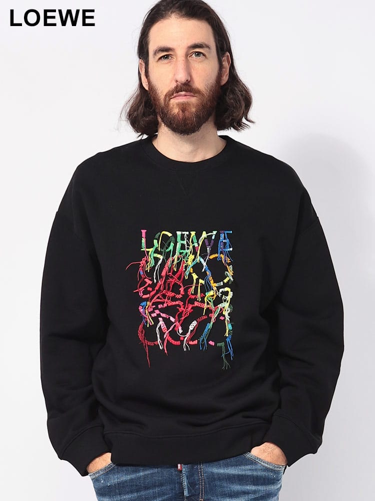 LOEWE (ロエベ) マルチカラー刺繍 クルーネック トレーナー LEH526Y24X45 メンズ