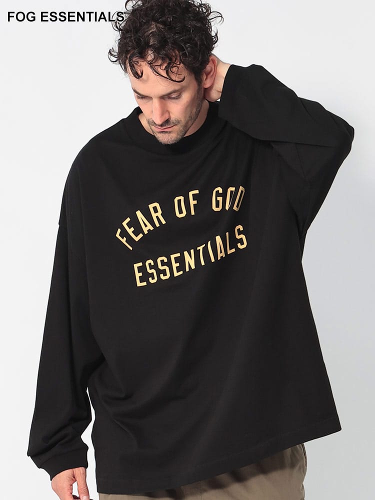 FOG ESSENTIALS (エフオージーエッセンシャルズ) フロントロゴ クルーネック 長袖 Tシャツ FOG125BT24420 メンズ