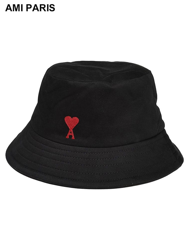 AMI PARIS (アミパリス ) ワンポイント刺繍 バケットハット AMUHA246AW0041 メンズ